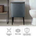 thumbnail image 2 of Home-Complete 8.7-Gallon Polypropylene Trash Can with 3L Recycling/Compost Bin (Gray), 2 of 6