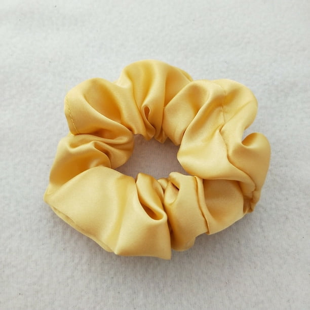 Anillo para el cabello de satén de 60 colores de color sólido Anillo para el cabello de satén de 204 colores Anillo para el cabello de intestino grueso Flor