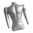 thumbnail image 4 of Maniquí Inflable de 71cm para Adultos, Busto Masculino, Camiseta, Tops, Soporte de Exhibición Ficticio , Plata Zulema  Exhibición de maniquí de busto masculino, 4 of 5