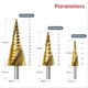 thumbnail image 4 of Step Drill Bit Set, 3Pcs Titanium Step Drill Bits, Metric B, 4 of 5