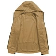 thumbnail image 4 of iHPH7 Mode d'Automne Manteau de Randonnée Imperméable pour Femmes Manteau de Pluie de Voyage pour Femmes Manteau de Voyage Compressible Tenues d'Automne pour Femmes Manteau de Randonnée pour Femmes Café TTG, 4 of 9