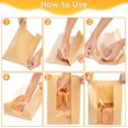 thumbnail image 4 of 60 Pcs Paper Bread Loaf Bag Kraft Food Packaging Storage Bakery Toast Bag with Front Window, Label Seal Sticker Included (Style-1), 4 of 7
