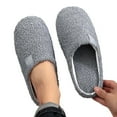 thumbnail image 3 of Wovix Women's Teddy Fleece Backless Slipper Solid Color Basic Lightweight Relieves Pressure Indoor Outdoor Shoes Casual Soft Sole Comfy Bedroom Shoes, 3 of 5