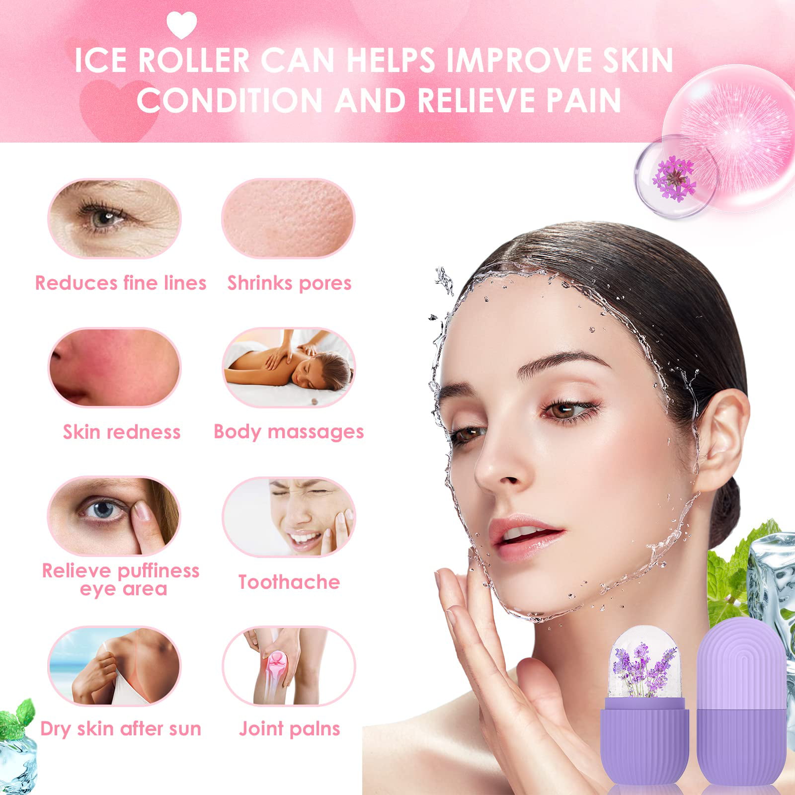 Skin Care Beauty Lifting Contouring Tool Silicone Ice Cube Trays Ice Globe  Ice Balls Face Massager Facial Roller Reduce Acne J5G5 