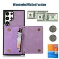 thumbnail image 5 of Decase Compatible with Samsung Galaxy S23 Ultra Case, Crossbody Diamond Bling Sparkle Wallet Case, Adjustable Detachable Lanyard Neck Strap with Kickstand Leather Card Slot Protective Cover, Purple, 5 of 10