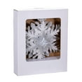 thumbnail image 3 of Vickerman 20 Light x 13.5" LED Silver-White Snowflake Tree Top with Warm White LED Mini Lights., 3 of 6