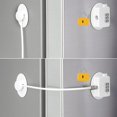 thumbnail image 2 of Cerraduras con combinación numérica para armarios, alacenas, refrigeradores y congeladores, cerraduras de seguridad para niños, seguridad para el hogar, color blanco, adhesivo 3M, sin residuos, 2 of 5