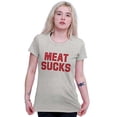 thumbnail image 3 of Meat Sucks Vegan Vegetarian Veggie Womens Fitted Plus Size Graphic Tee Brisco Brands 3X, 3 of 5