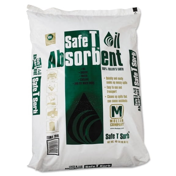 Safe T Sorb All-purpose Clay Absorbent, 40 Lbs., Poly-bag MOL7941