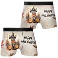 thumbnail image 3 of Happy Halloween Sphynx Witches Hat Pumpkin Carving All Over Print Boxer Briefs Underwear for Men Dad Cat Lover Kitten Owner Gifts Idea - 02019, 3 of 6
