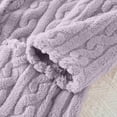thumbnail image 6 of ZSQDM Womens Long Robe Womens Long Fleece Robe Fuzzy Cozy Warm Bathrobe Shawl Collar Spa Robe Laddies Textured House Coat Purple XL, 6 of 7