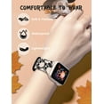 thumbnail image 2 of Wearlizer Halloween Skull Engraved Band Compatible with Apple Watch Band 40mm 38mm 41mm 49mm 45mm 44mm 42mm Women, Two-Tone Skull Cute Soft Silicone Sport Strap for iWatch Series 9 8/7/6/5/4/3/2/1/SE, 2 of 6
