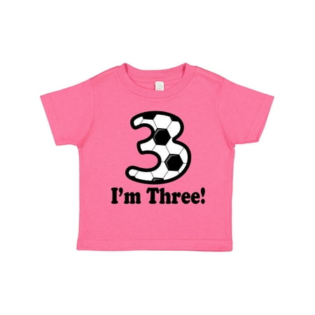 

Inktastic 3 Year Old Soccer Party 3rd Birthday Boys or Girls Toddler T-Shirt