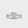 thumbnail image 2 of 2 Carat Beautiful Heart Shape IGI Certified Lab Grown Diamond Wedding Ring Solid 18K Rose Gold | Solitaire Diamond Rings for Ladies | (E/VVS2) Size 9 by Diamond-Capitals, 2 of 8
