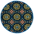 thumbnail image 4 of SAFAVIEH Four Seasons Carleen Floral Area Rug, Black/Blue, 2'6" x 4', 4 of 9