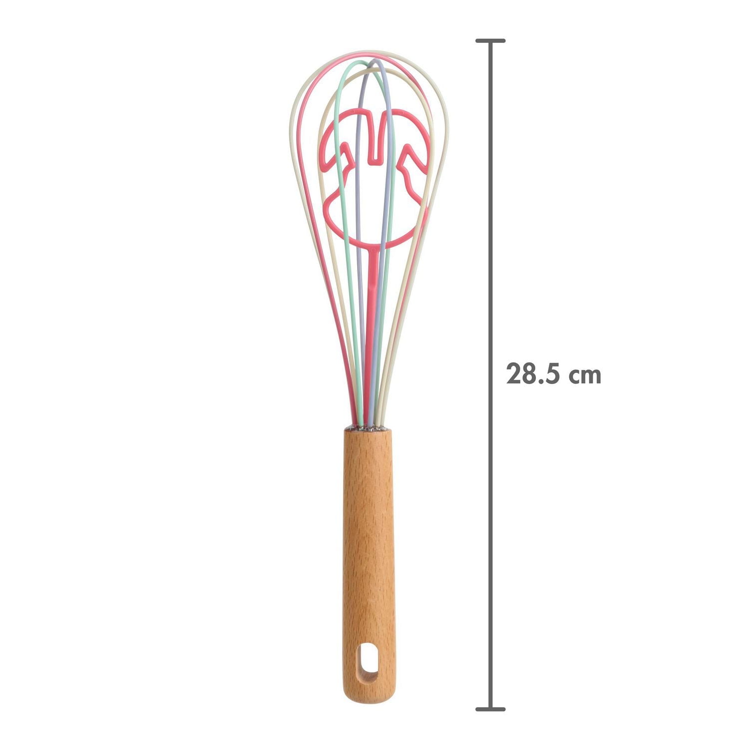 Way to Celebrate 11-inch Silicone Whisk, Bunny Rabbit Character, Pink