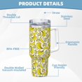 thumbnail image 5 of Picia Banana Pattern 40oz Ice Bully Insulated Tumbler with Handle, Double-Wall Stainless Steel Cup, Leak-Proof Lid and Straw, 5 of 8