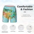 thumbnail image 4 of Kdxio Usa Tourist Map Print Men'S Swim Trunks With Compression Liner 7 Inch Inseam Quick Dry Swim Shorts, 4 of 7