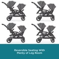 thumbnail image 2 of Contours Options Elite V2 Convertible Lightweight Tandem Double Stroller Infant and Toddler, Reversible Easy-Lift Seats, Spacious Seating, Height Adjustable Handle, Standing Fold - Graphite Gray, 2 of 5