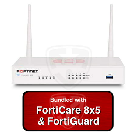 Fortinet FortiWiFi-30E / FWF-30E Next Generation (NGFW) Firewall Appliance Bundle with 1 Year 8x5 FortiCare and