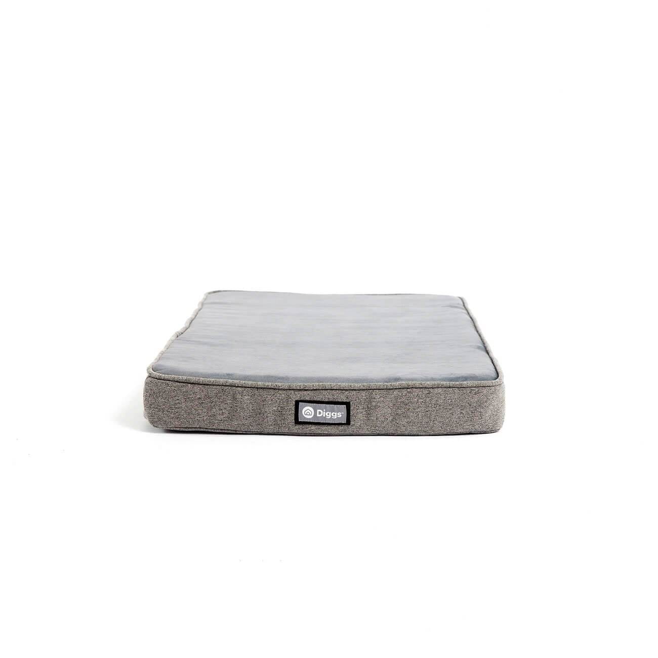 Diggs Snooz Crate Pad, CertiPURUS® Memory Foam Dog Bed, Small, Grey