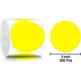 thumbnail image 2 of Lot de 500 Autocollants Ronds à Codage de Couleur à Pois Ronds Étiquettes (3 Pouces, Jaune), 2 of 7