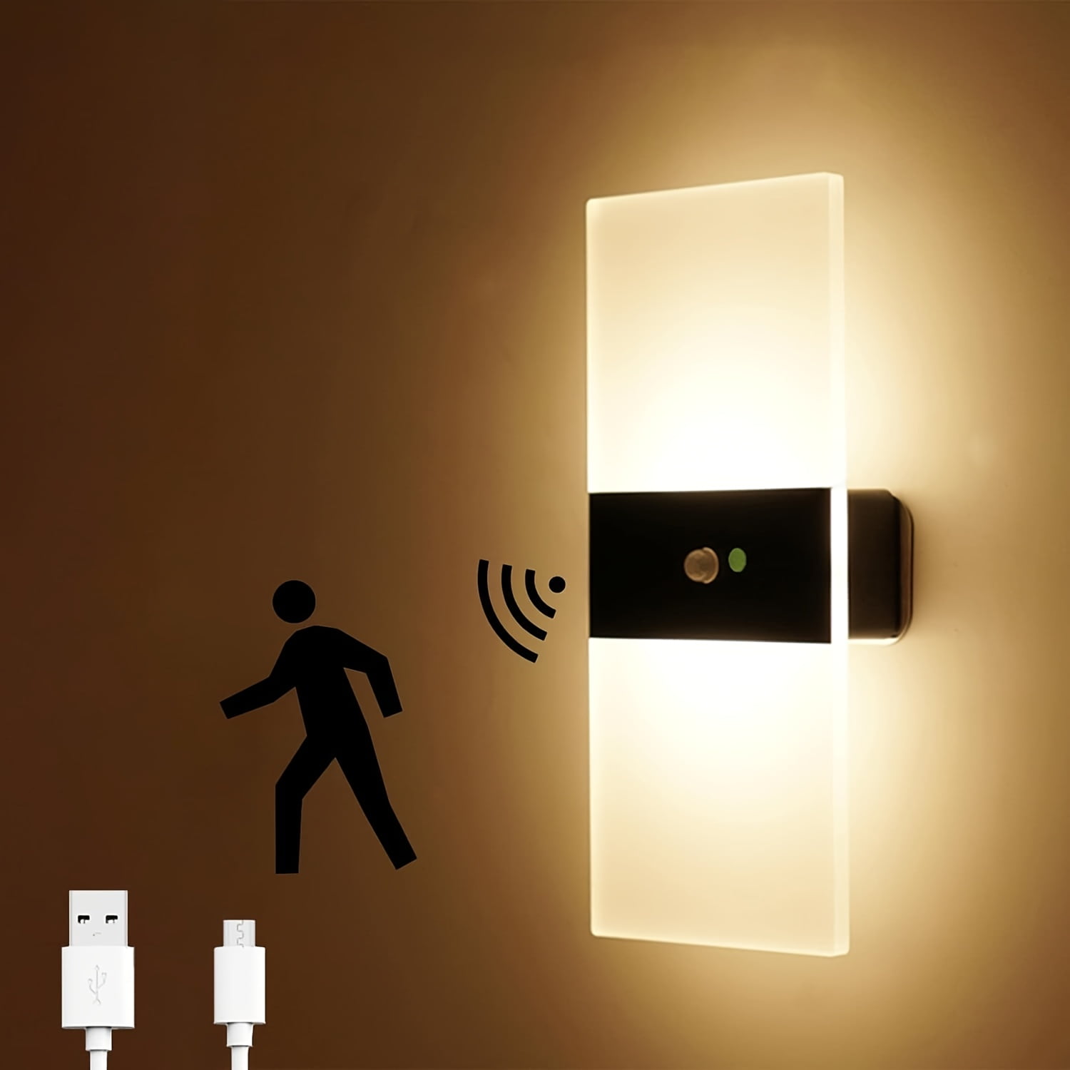 Battery Operated Wall Sconce, Wall Lights For Bedroom Living Room Hallway Decor, Rechargeable Motion Sensor Light Indoor, Magnetic Closet Lights, Wireless Under Counter Lights For Kitchen