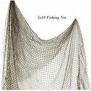 Fishing Net 1 Pack of 5x10" Fishing Net Dcor - Decorative Fishing Net Wall Decor Nautical Fish Net