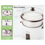 Aroma 32 Cup Dishwasher Safe Pot Style Cooker with Lid, 3 Piece, White ...
