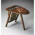 thumbnail image 2 of Beaumont Lane Mango Wood Dark Brown Magazine Table Triangular Distressed 18"H x 15"W x 22"D, 2 of 2