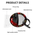 thumbnail image 4 of Seven Starred Ladybird 2Pcs PU Leather Round Luggage Tags with Privacy Cover and Name ID Tag for Suitcase, Handbags, Backpacks, School Bags, 4 of 6