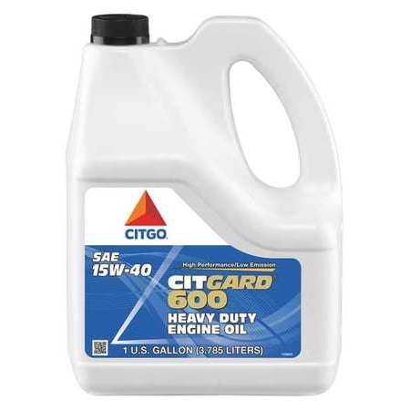 15w40 Motor Oil - CITGO 622615001010 Motor Oil, Mineral Oil, 15W-40, 1 gal., PK4