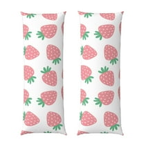 Naloa Strawberry Super Soft 20x60 Body Pillow Case,Long Side Hidden Zipper（PILLOWS ARE NOT INCLUDED）