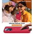 thumbnail image 6 of Ultra Strong Magnetic for iPhone 15 Pro Case, [Compatible with Magsafe]  Slim Translucent Matte Shockproof Case for iPhone 15 Pro Case 6.1 inch, Red, 6 of 12