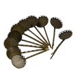 thumbnail image 2 of 10 piezas pinzas para el cabello Sunnimix colores bronce flor de filigrana 20.4mm, 2 of 5