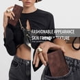thumbnail image 5 of Designed for iPhone 16e Case Wallet, Flip Folio Cover with Embossed PU Leather Stand Credit Card Holders Slots Wrist Strap Full Body Protection Phone Case for iPhone 16e - Coffee, 5 of 10