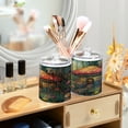 thumbnail image 5 of 2 Pack Bathroom Canisters Transparent Storage Jar for Cotton Ball, Swab, Floss Whimsical Mushroom House, 5 of 6