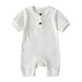 thumbnail image 1 of Newborn Baby Short Sleeve Knitted Romper One-Piece Clothes, 1 of 4
