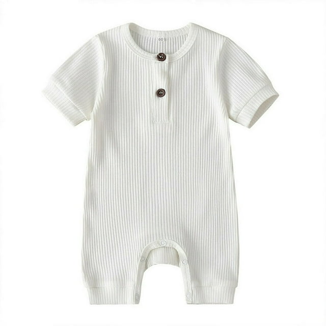 Newborn Baby Short Sleeve Knitted Romper One-Piece Clothes