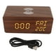 thumbnail image 2 of Reloj LED de carga digital, reloj despertador digital de madera Relojes eléctricos de madera Reloj LED de madera creado magistralmente Jadeshay A, 2 of 8