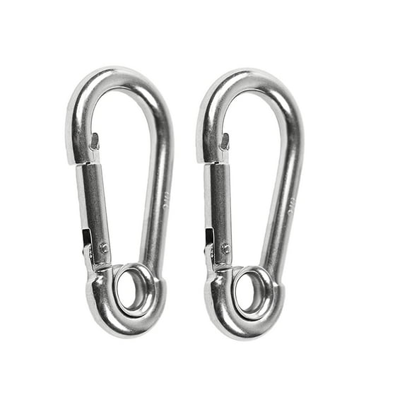 MARINE CITY 316 Stainless-Steel 2-3/8 Inches Carabiners/Clip Snap Hook for Climbing, Fishing, Hiking 2