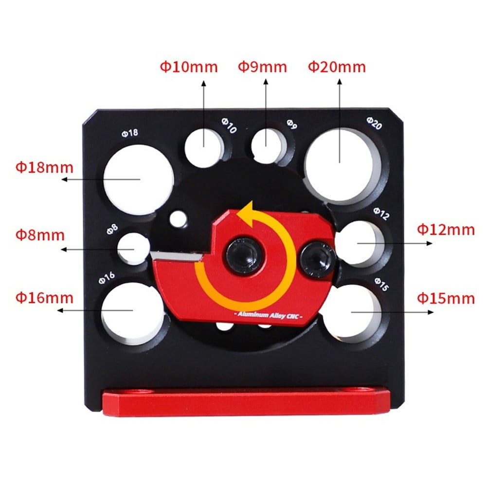 Adjustable Electric Drill Milling Dowel Round Rod Auxiliary Tool Dowel Maker Jig With 8-20Mm Holes Wood Rod Maker Woodworking B Fangkenuo