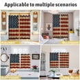 thumbnail image 6 of Vintage American Flag Kitchen Curtains Small Short 39 Inch Length, Retro USA Flag Blue Red Grommet Top Bedroom Living Room Curtains, Light Filtering Cafe Curtain Drapes 2 Panels Set 55''x39'', 6 of 9