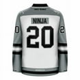thumbnail image 5 of Jersey Ninja Classic Logo Hockey Jersey - Grey/White, 5 of 5