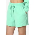 thumbnail image 6 of TheMogan Women's PLUS Cotton Terry Long Sleeve Oversized Top & Drawstring Shorts SET, 6 of 7