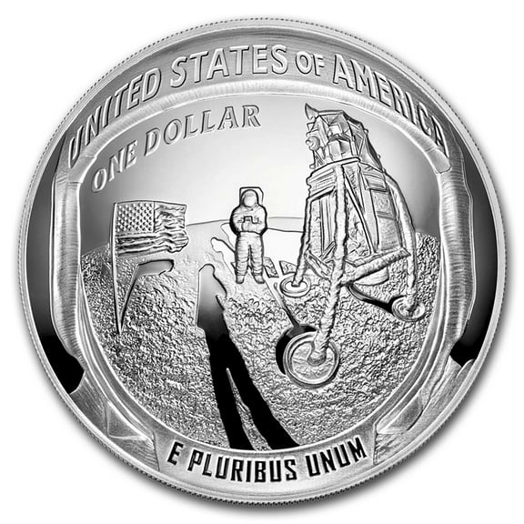 2019-P Apollo 11 50th Anniversary $1 5 oz Silver Prf (Box & COA)