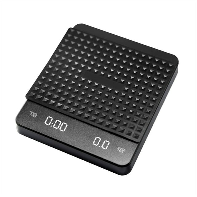 Báscula Digital de Café de Alta Precisión con Temporizador, Recargable, para Cocina, con 3 Unidades (G/Oz/Lb) para Pesar Granos de Café.