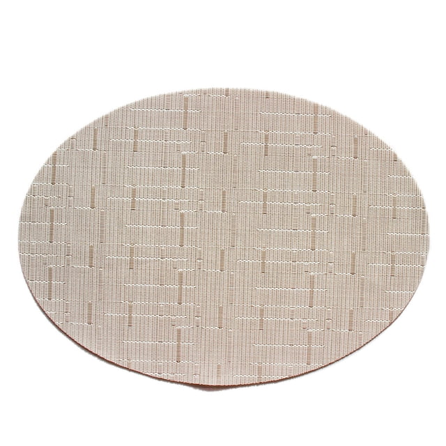 Oval PVC Placemat Non\-Slip Plastic Table Mat Water\-proof Plate Dish Pads Kitchen Bar Accessories rice white