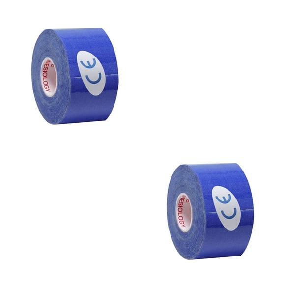 Eigraketly Cinta elástica Soporte muscular Deportes Adhesivo Vendaje Gimnasio Fitness Correa muscular, Azul oscuro 3.8cmx5cm azul oscuro 3.8 cm * 5 cm 2piezas