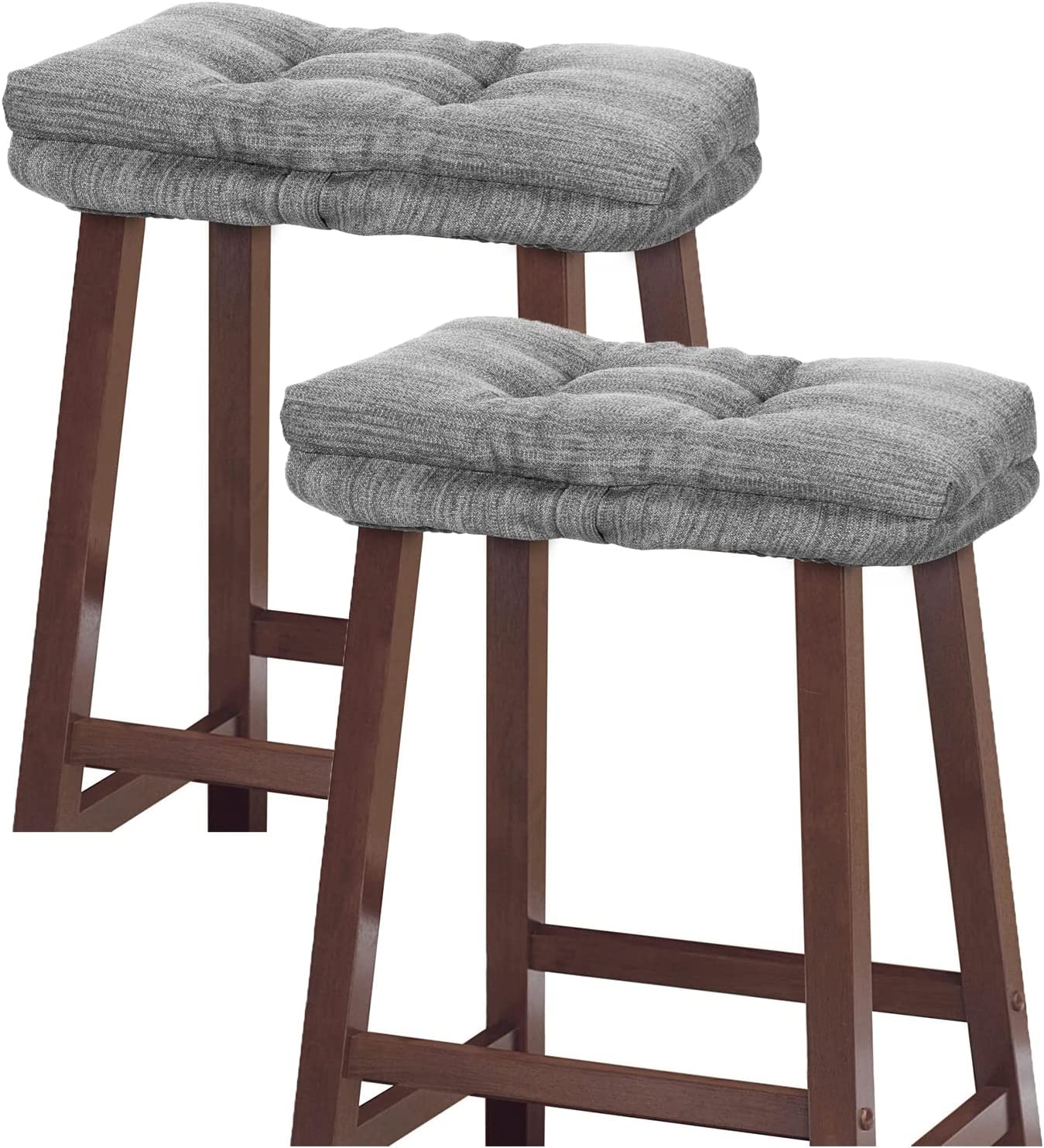 baibu Set of 2 Rectangular Stool Cushion, Soft Bar Stool Cushion Saddle